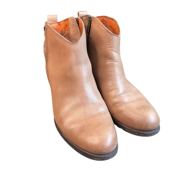 Pikolinos Ankle Boots EU 38 US 8 Leather Suede Tan Block Heel Made in Spain S1 - Picture 5 of 14